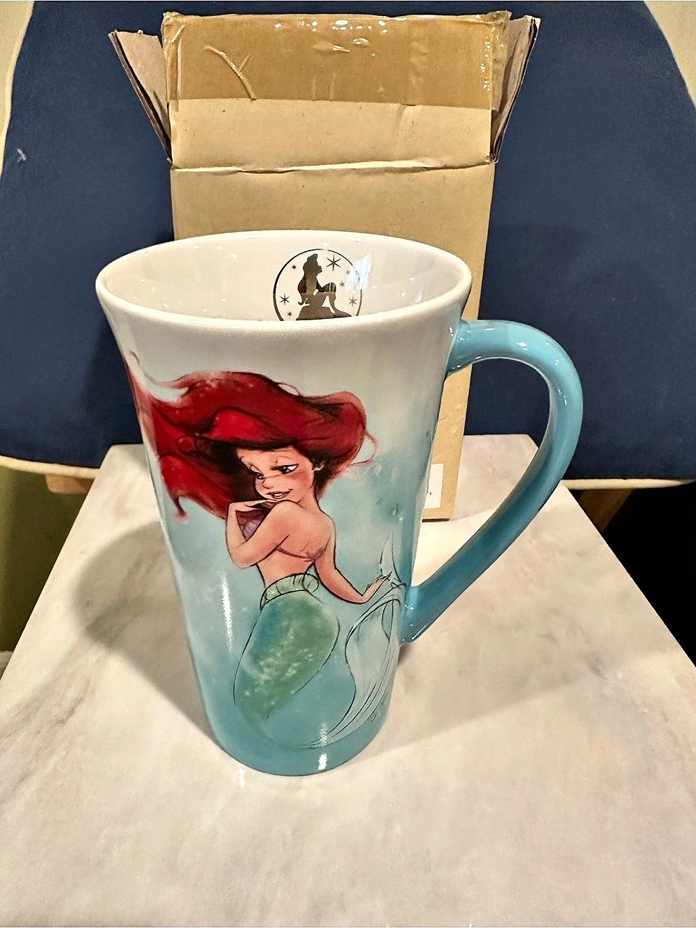 Disney Store Art of Ariel Tall Latte Mug NWT